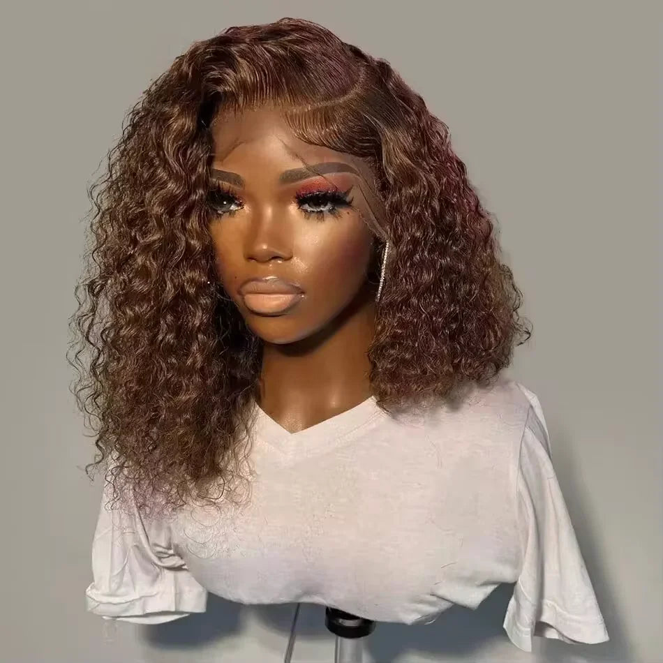 Wear & Go | Chocolate Brown Deep Wave Glueless HD Lace 13x4 Frontal Wig Pre-Cut