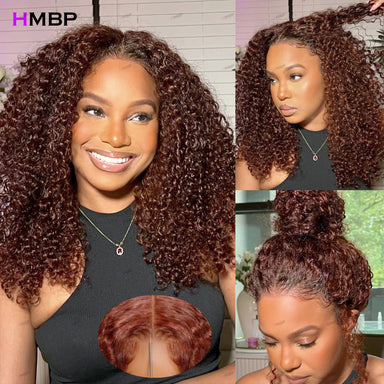 Big Curl Energy | Chocolate Brown 450% Super Density Kinky Curly Glueless HD Lace 13x6 Frontal Wig