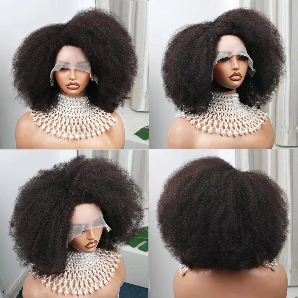 Natural Kinks | 250% High Density Kinky Curly Glueless HD Lace 13x4 Frontal Wig