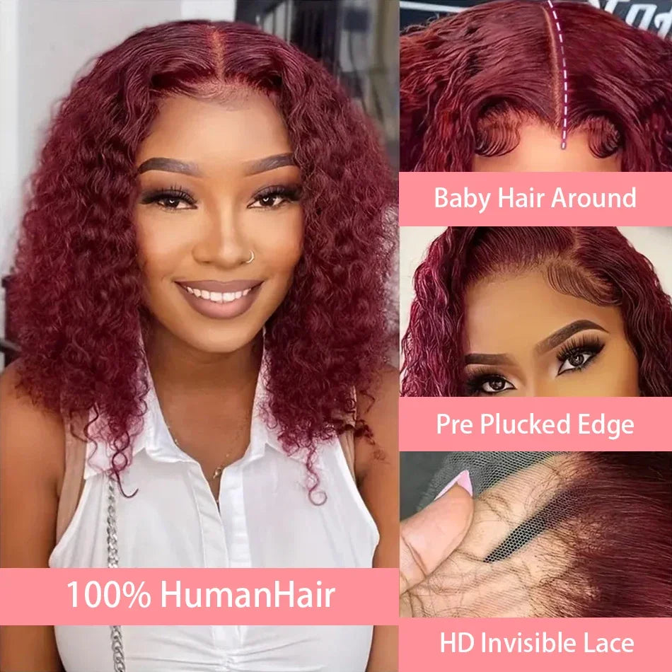 Effortless Waves | Burgundy 99J Water Wave Glueless HD Lace 13x4 Frontal Wig