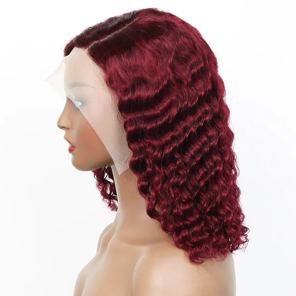 Rich Color | 180% Density Burgundy 99J Glueless HD Lace 13x4 Frontal Wig