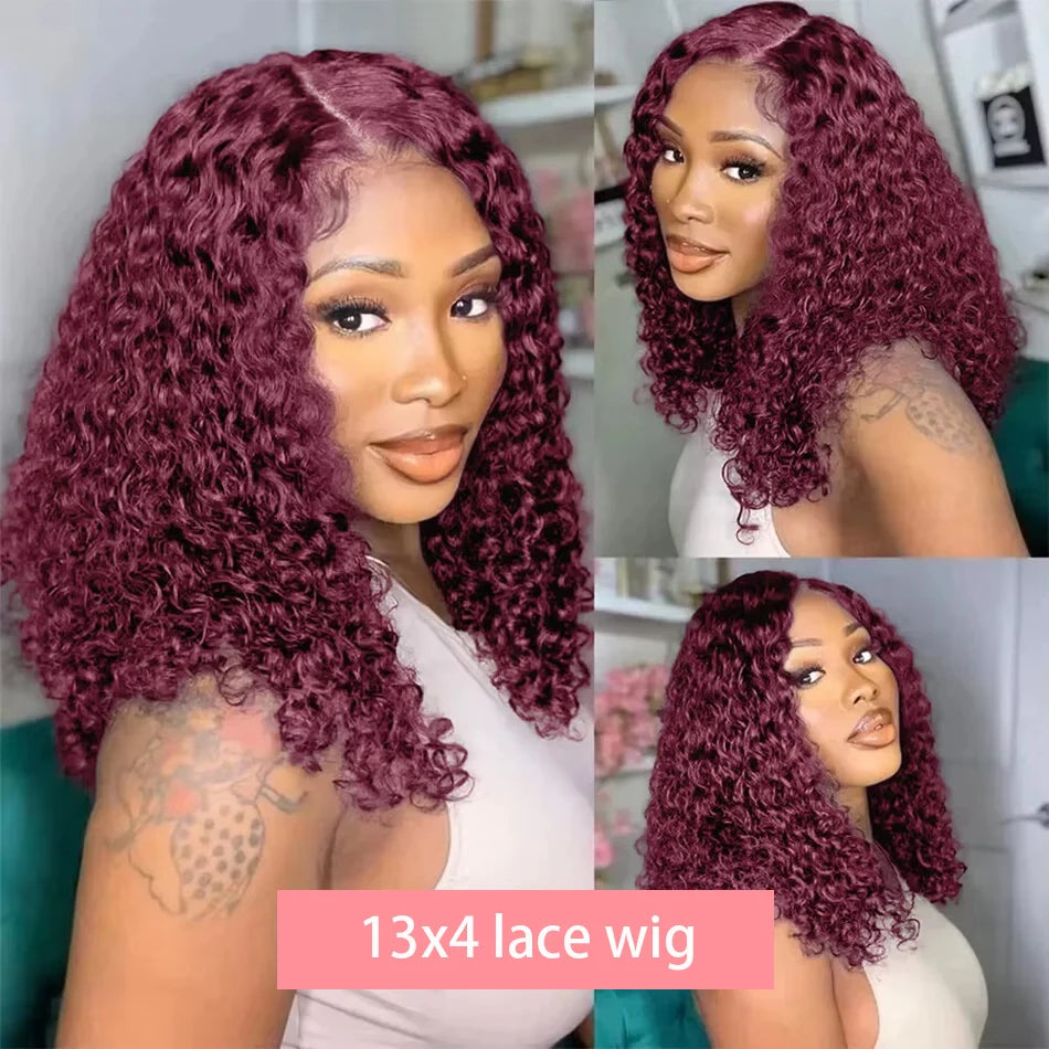 Effortless Waves | Burgundy 99J Water Wave Glueless HD Lace 13x4 Frontal Wig by Melody