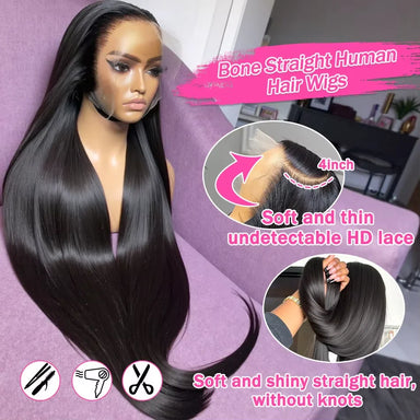 Sleek & Smooth | Straight Glueless HD Lace 13x6 Frontal Wig Pre-Cut