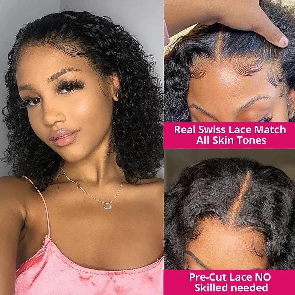 Throw On & Go | Water Wave Glueless HD Lace 4x4 Closure Wig