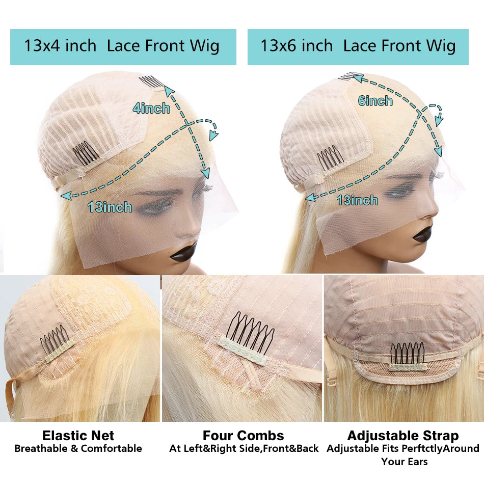 Bold Blonde | Honey Brown Highlight 250% High Density 613 Blonde Glueless HD Lace 13x6 Frontal IAMVIP Hair Wig