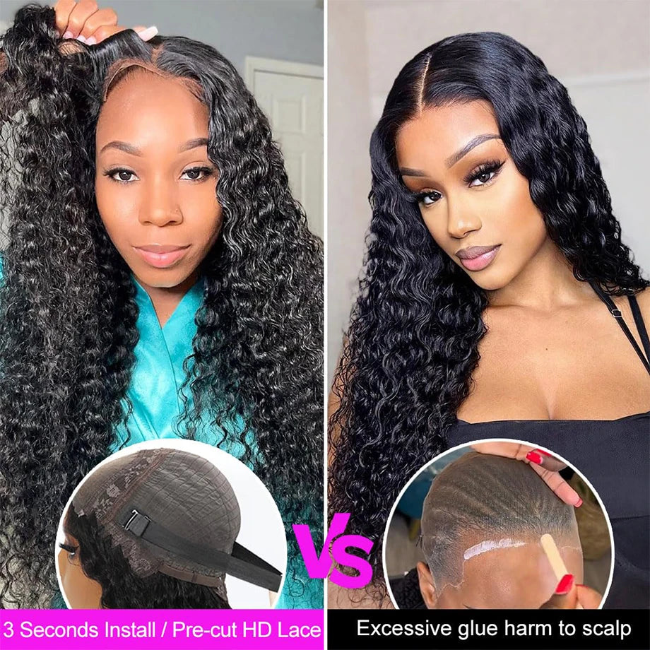 Ready To Wear | Deep Wave Glueless HD Lace 13x6 Frontal Wig Pre-Cut