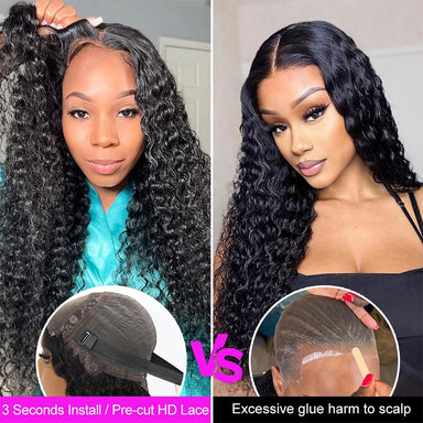Ready To Wear | Deep Wave Glueless HD Lace 13x6 Frontal Wig Pre-Cut