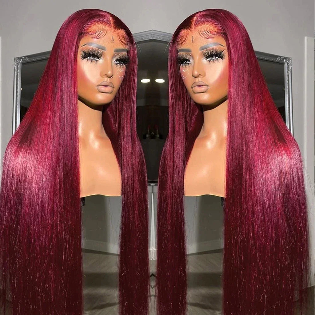 Statement Look | Burgundy 99J Glueless HD Lace 13x6 Frontal Wig