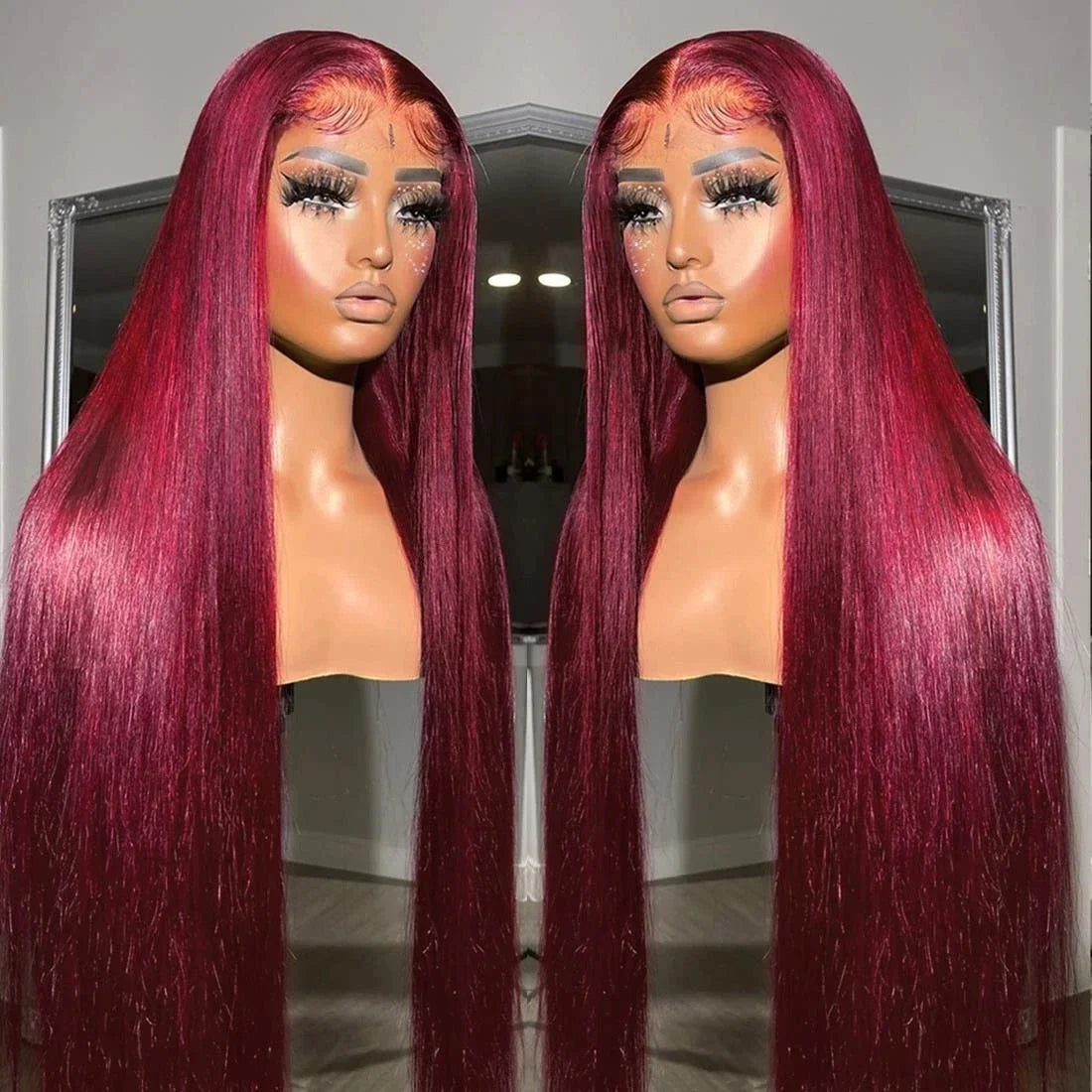 Statement Look | Burgundy 99J Glueless HD Lace 13x6 Frontal Wig
