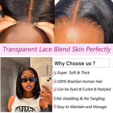No Glue Needed | 300% Extra Density Wear & Go Glueless HD Lace 7x5 Closure Wig Pre-Cut
