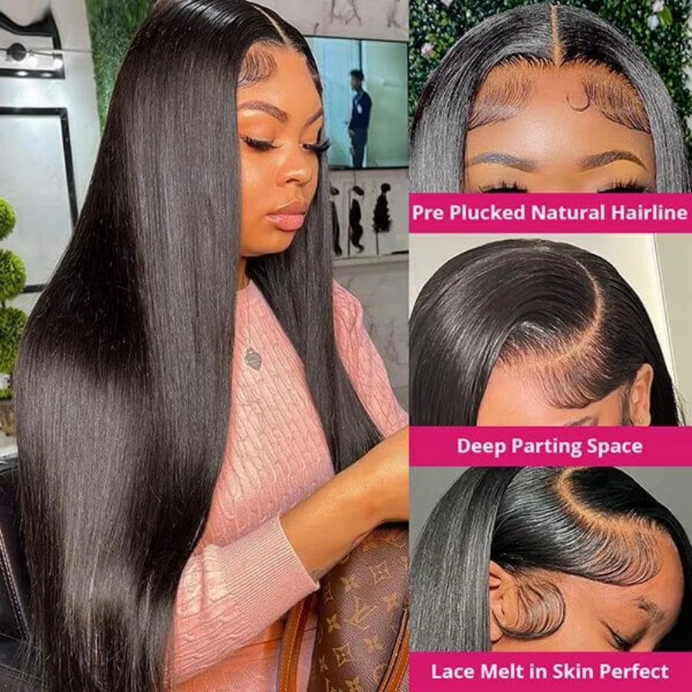 Classic Silk | 250% High Density Straight Glueless HD Lace 13x6 Frontal Wig Pre-Cut