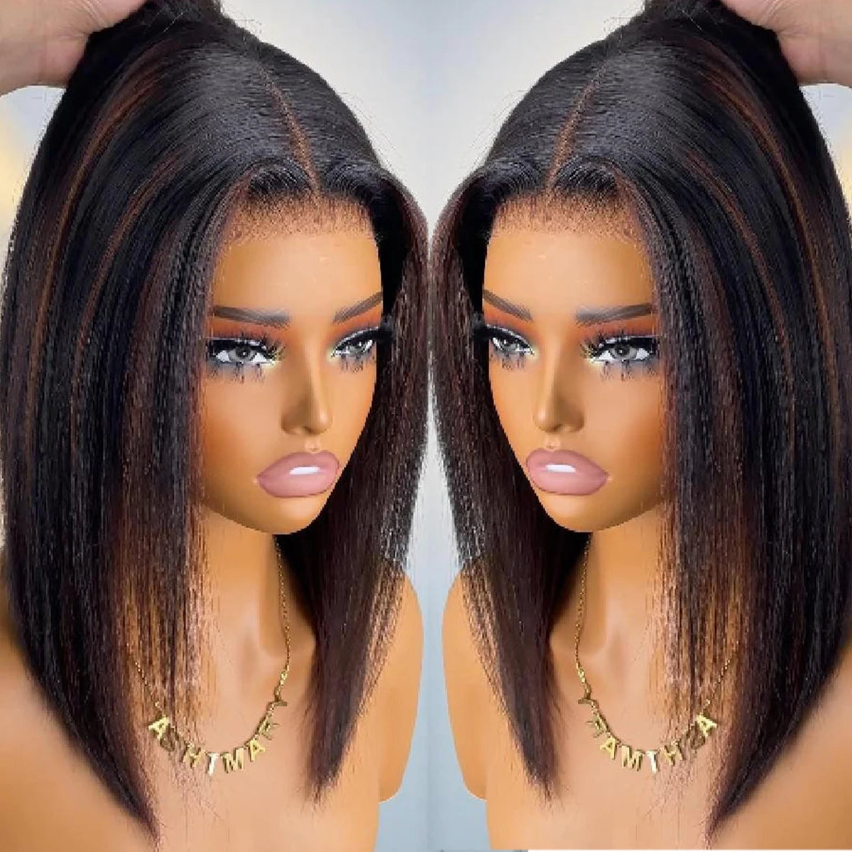 Trending Now | Brown Highlight 400% Super Density Highlight Glueless HD Lace 13x6 Frontal Wig