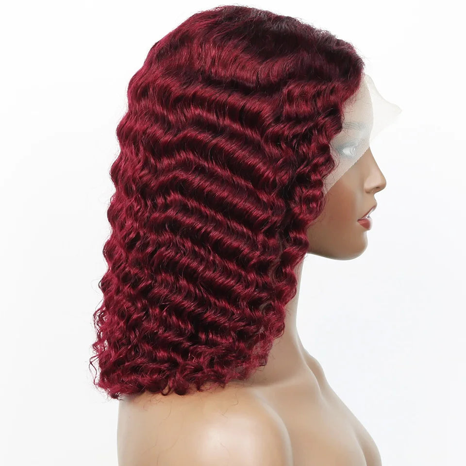 Rich Color | 180% Density Burgundy 99J Glueless HD Lace 13x4 Frontal Wig