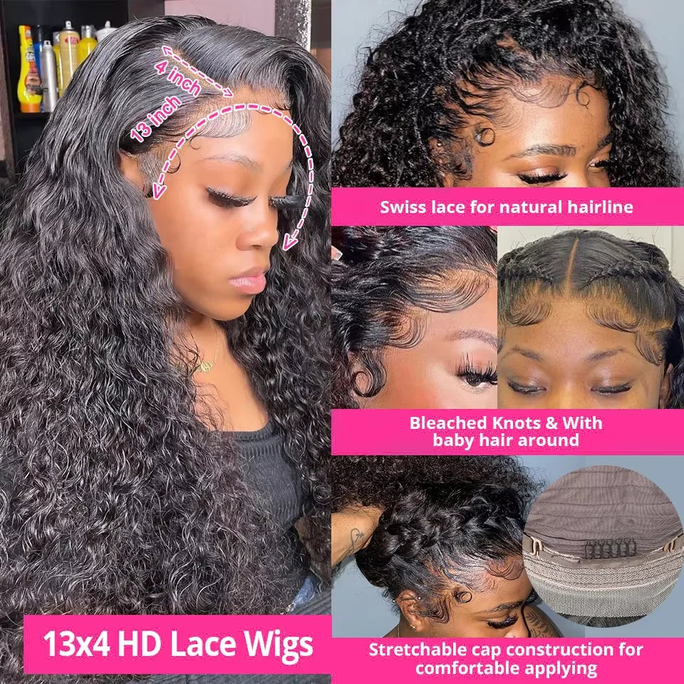 Ready To Wear | Deep Wave Glueless HD Lace 13x6 Frontal Wig by Myrna