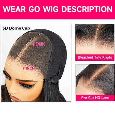 Throw On & Go | Water Wave Glueless HD Lace 7x5 Closure Wig Pre-Cut