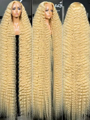 Ready To Wear | 613 Blonde 250% High Density Deep Wave Glueless HD Lace 13x6 Frontal Wig Pre-Cut