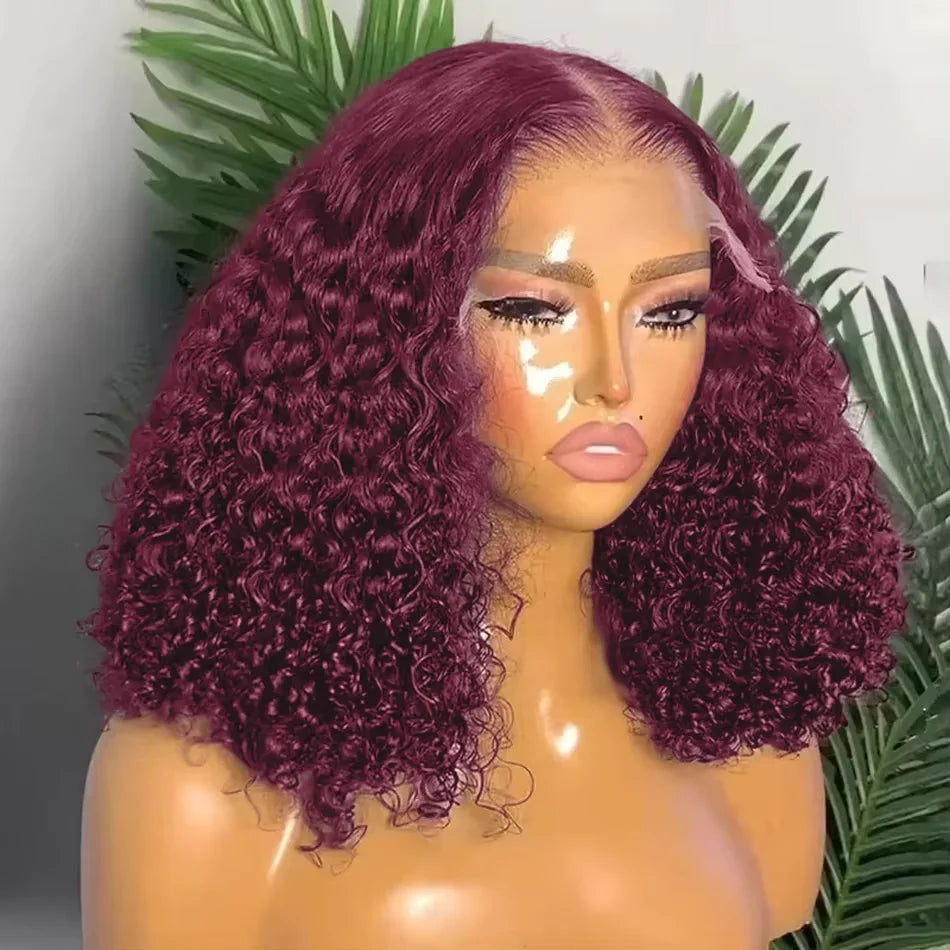 Ready To Wear | Burgundy 99J 200% Density Deep Wave Glueless HD Lace 13x4 Frontal Wig