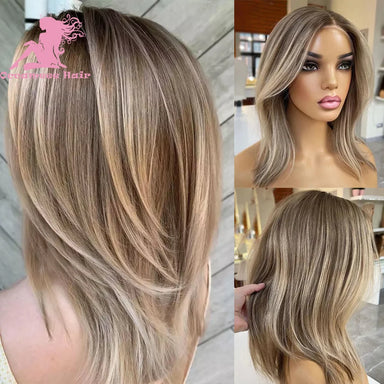 Color Pop | Brown Highlight Glueless HD Lace 13x6 Frontal Wig