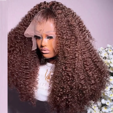 Natural Kinks | 450% Super Density Kinky Curly Glueless HD Lace 13x6 Frontal Wig Pre-Cut