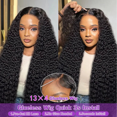 Throw On & Go | Water Wave Glueless HD Lace 13x4 Frontal Wig Pre-Cut