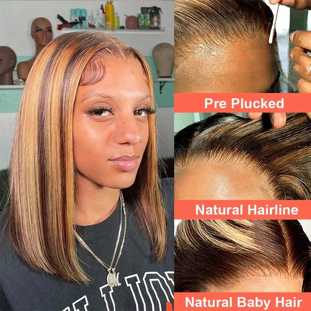 Trending Now | Honey Brown Highlight Glueless HD Lace 13x4 Frontal Wig by SilkyConfidence