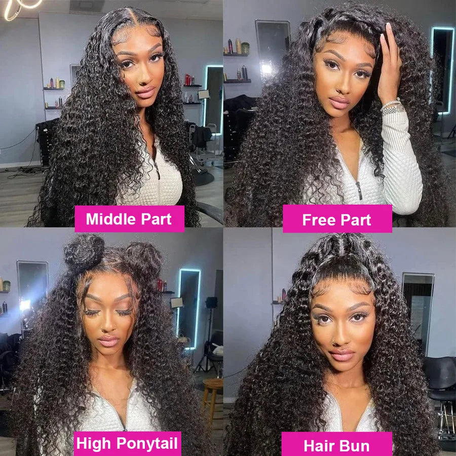 Throw On & Go | 300% Extra Density Deep Wave Glueless HD Lace 13x6 Frontal Wig by Mayfive