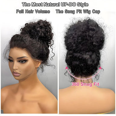Wear & Go | 250% High Density Water Wave Glueless HD Lace 360 Lace Wig Pre-Cut