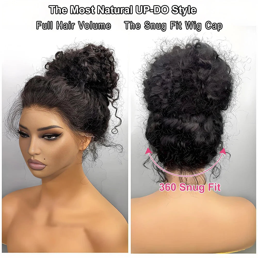 Wear & Go | 250% High Density Water Wave Glueless HD Lace 360 Lace Wig Pre-Cut
