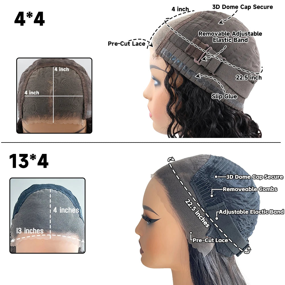Curl Goals | 250% High Density Kinky Curly Glueless HD Lace 4x4 Closure Wig