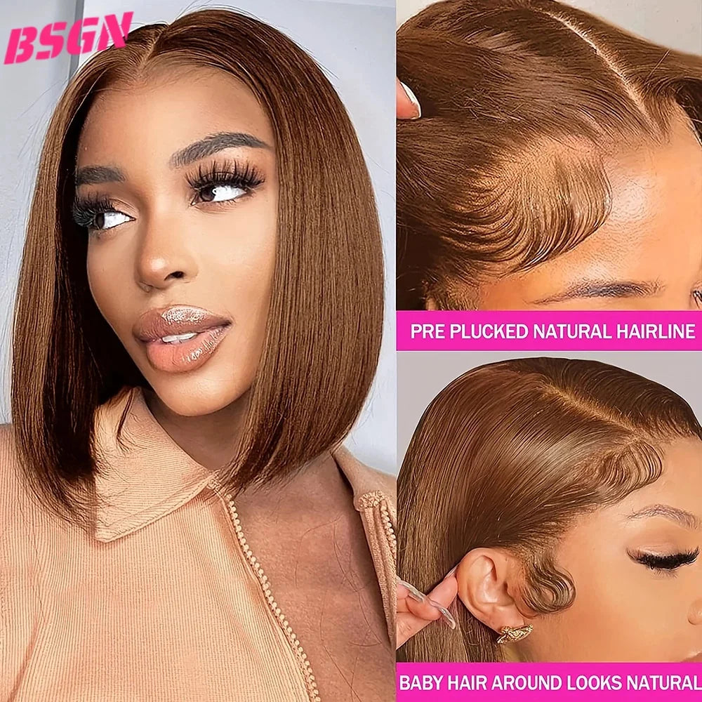 Short & Sassy | 200% Density Bob Glueless HD Lace 13x4 Frontal Bob Wig Pre-Cut