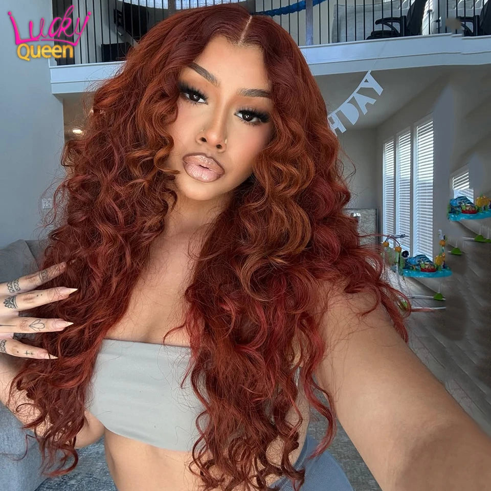Flowy Waves | Ginger Loose Wave Glueless HD Lace 13x6 Frontal Wig Pre-Cut