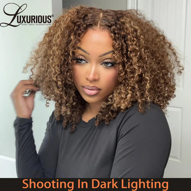 Trending Now | Honey Brown Highlight 250% High Density Highlight Glueless HD Lace 13x4 Frontal Wig