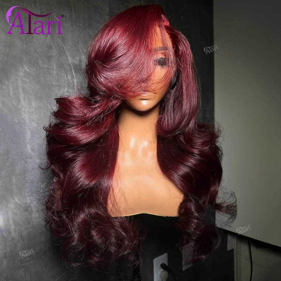 Statement Look | Burgundy 99J Glueless HD Lace 13x6 Frontal Wig Pre-Cut