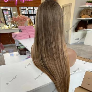 Sun-Kissed | Brown Highlight Glueless HD Lace 13x6 Frontal Wig