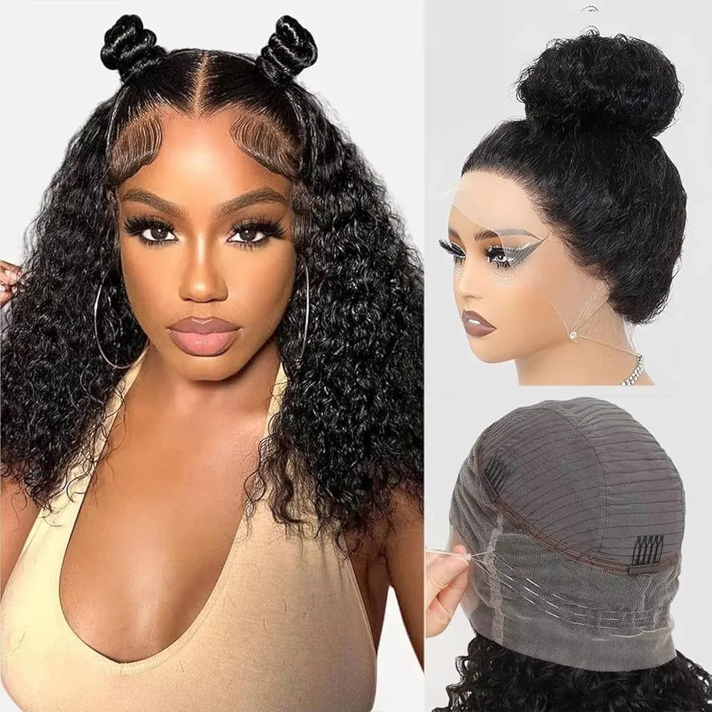 Curl Goals | 250% High Density Kinky Curly Glueless HD Lace 13x4 Frontal Wig by CAJOSAL