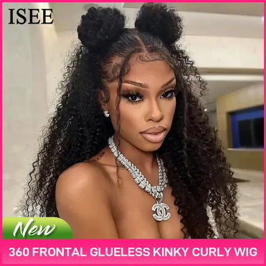 Natural Kinks | Kinky Curly Glueless HD Lace 360 Lace Wig Pre-Cut