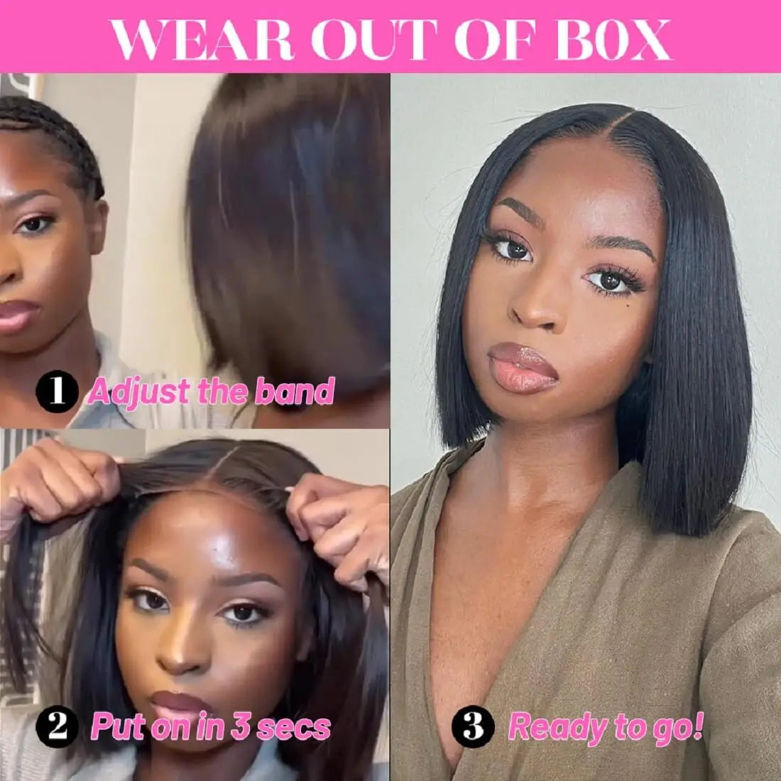 Chic Bob | Bob Glueless HD Lace 7x5 Closure Bob Wig