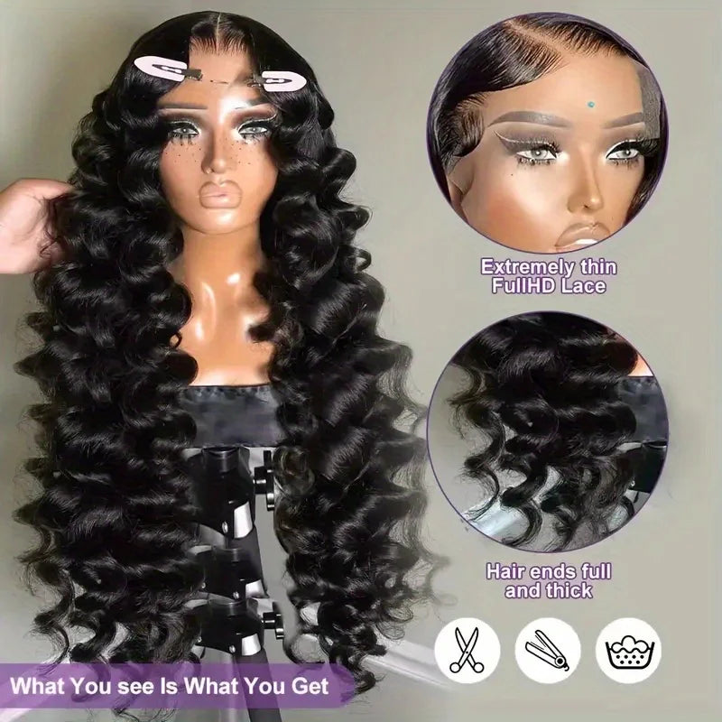 Wear & Go | 200% Density Deep Wave Glueless HD Lace 13x6 Frontal Wig Pre-Cut