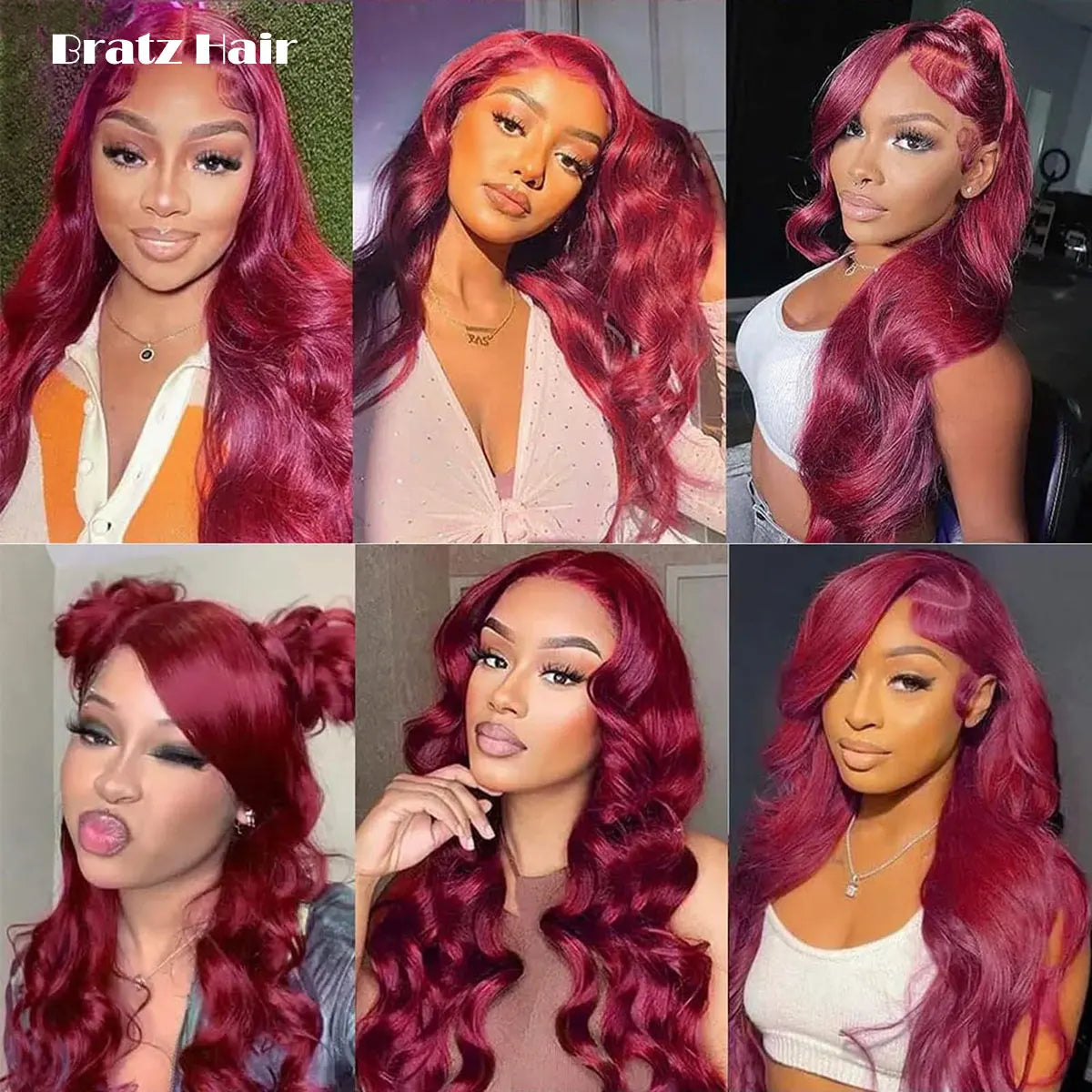 Statement Look | Burgundy 99J Glueless HD Lace 13x6 Frontal Wig by Muybien