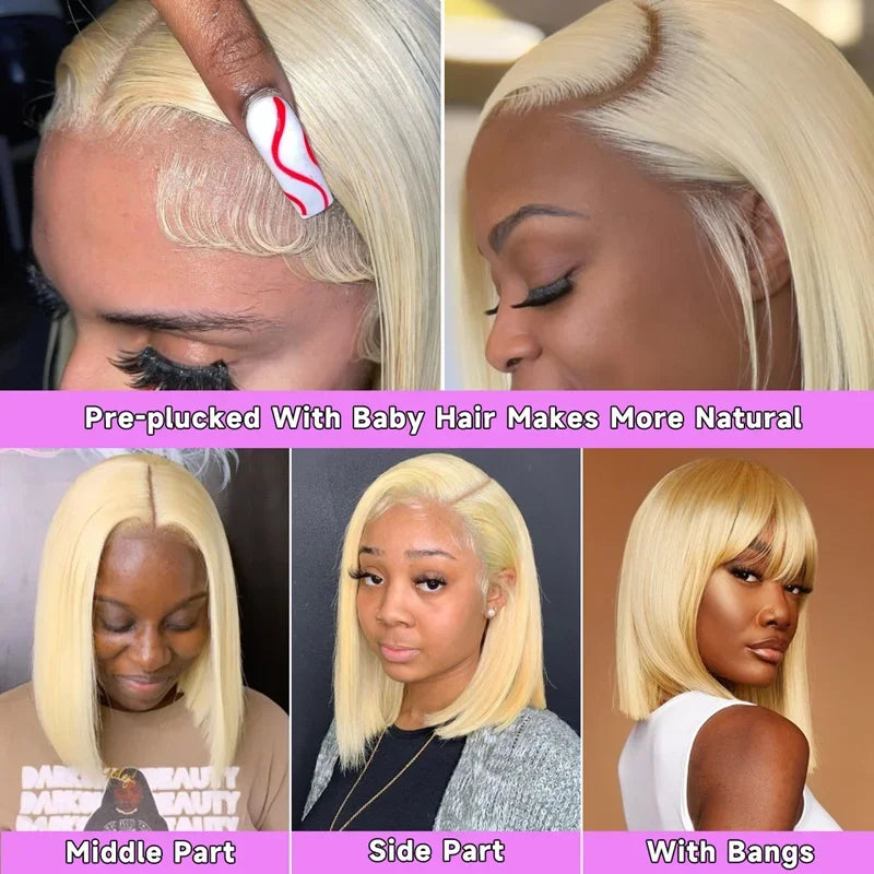 Platinum Glow | 250% High Density 613 Blonde Glueless HD Lace 13x6 Frontal Wig