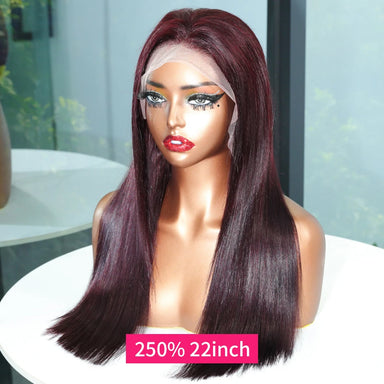 Bold & Beautiful | Burgundy 99J Glueless HD Lace 13x6 Frontal Wig by Urban Aura