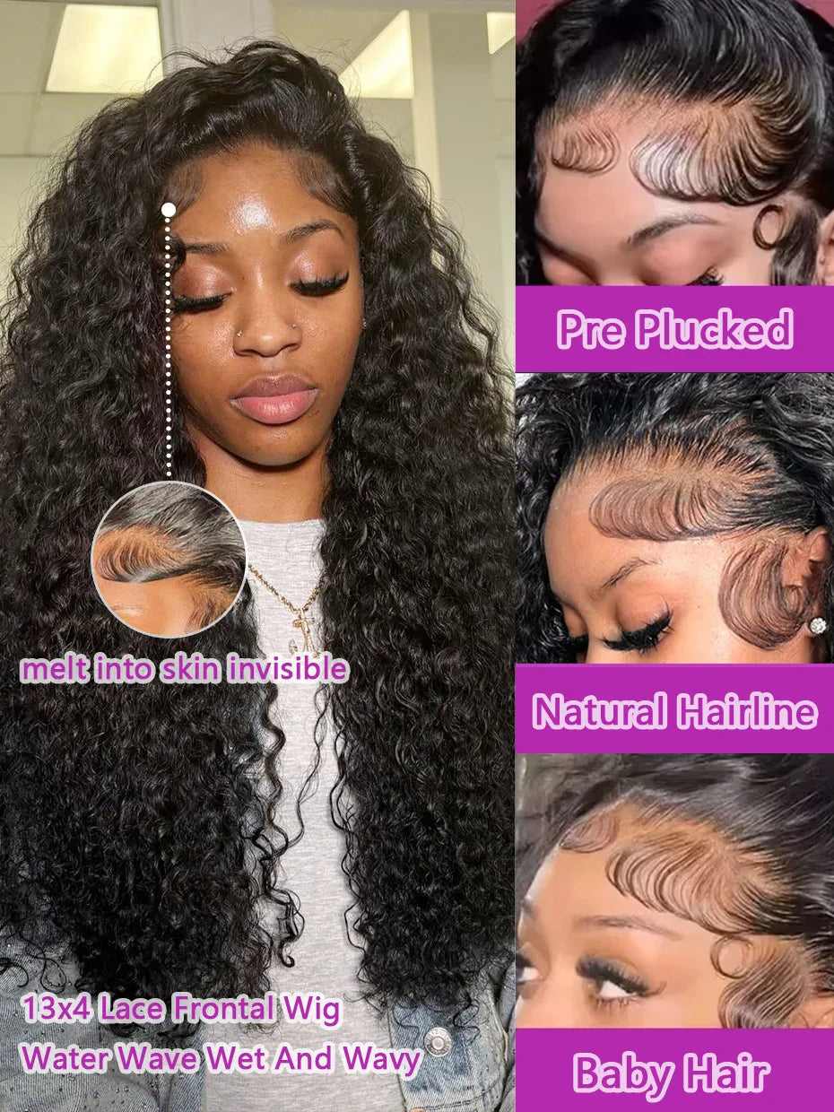 Wear & Go | Water Wave Glueless HD Lace 13x6 Frontal Wig
