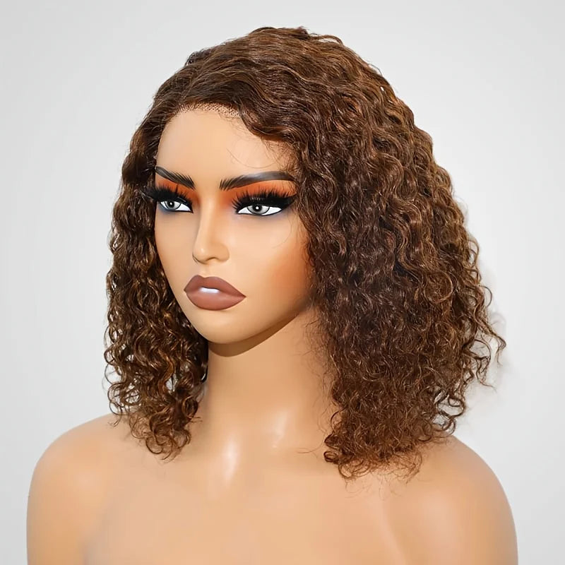 Ready To Wear | Chocolate Brown Deep Wave Glueless HD Lace 13x4 Frontal Wig