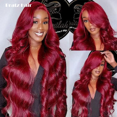 Statement Look | Burgundy 99J Glueless HD Lace 13x6 Frontal Wig by Muybien