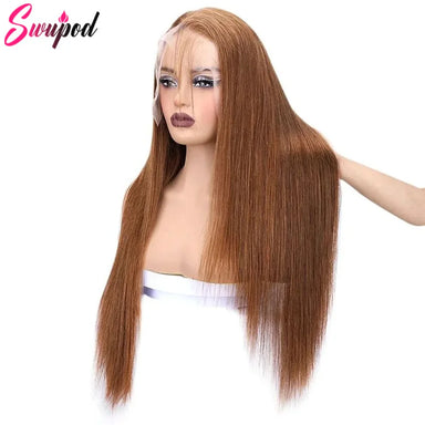 Polished Look | Chocolate Brown 250% High Density Straight Glueless HD Lace 13x6 Frontal Wig Pre-Cut