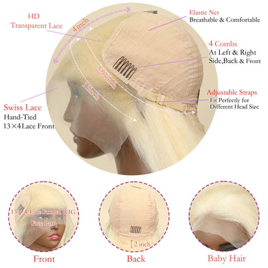 Blonde Vibes | 220% Density 613 Blonde Glueless HD Lace 13x4 Frontal Wig