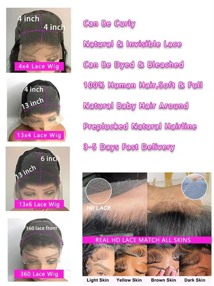 Throw On & Go | 180% Density Deep Wave Glueless HD Lace 13x6 Frontal Wig
