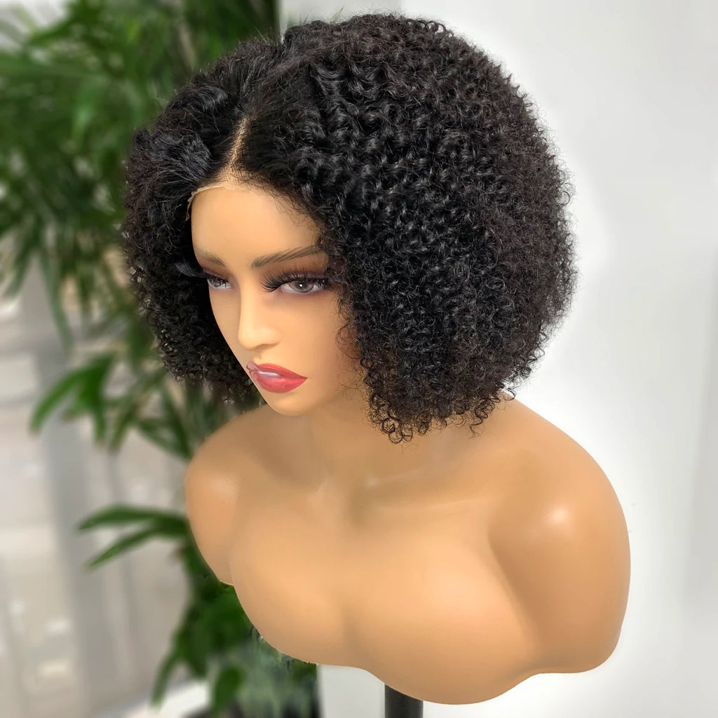 Natural Kinks | 180% Density Kinky Curly Glueless HD Lace 4x4 Closure Wig