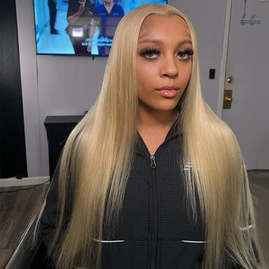 Sleek & Smooth | Straight Glueless HD Lace 13x4 Frontal Wig Pre-Cut by Lucky Queen