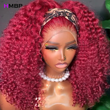 Big Curl Energy | Burgundy 99J 450% Super Density Kinky Curly Glueless HD Lace 360 Lace Wig